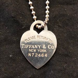 Tiffany & Co. Dog Tag Heart Necklace
